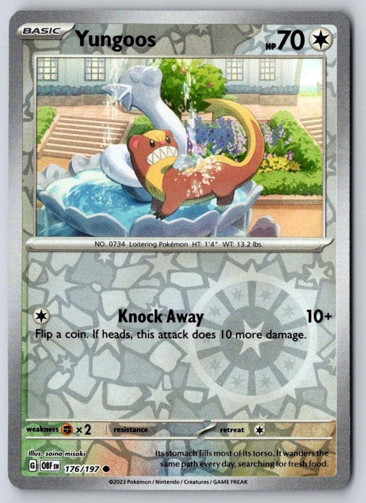 Yungoos 176/197 Common Obsidian Flames Pokemon Near Mint