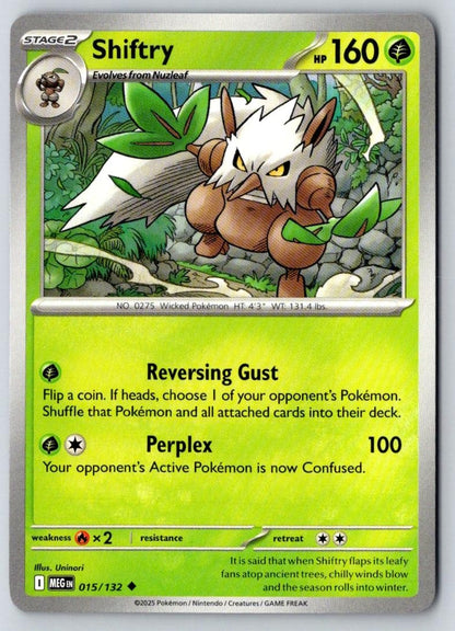 Shiftry 015/132 Uncommon Mega Evolution Pokemon Near Mint