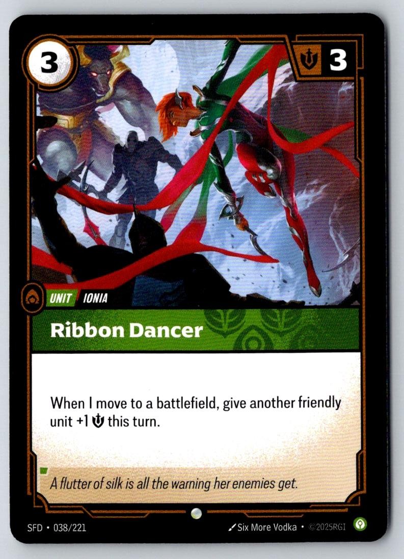 Ribbon Dancer 038/221 Common Spiritforged Riftbound Near Mint