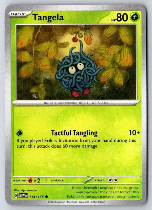Tangela 114/165 Common 151 Pokemon Near Mint