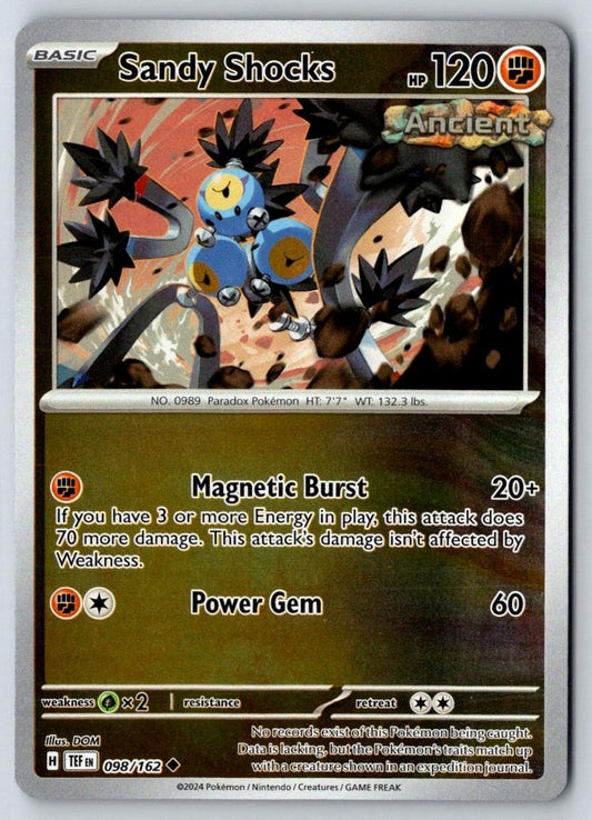 Sandy Shocks 098/162 Uncommon Temporal Forces Pokemon Near Mint
