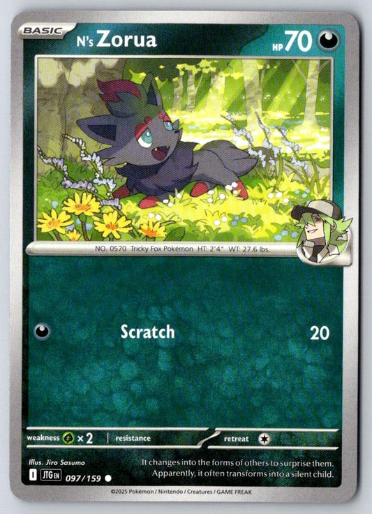 N's Zorua 097/159 Common Journey Together Pokemon Near Mint