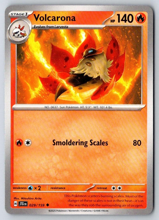 Volcarona 029/159 Uncommon Journey Together Pokemon Near Mint