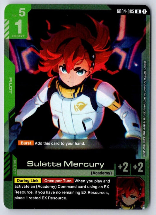 Suletta Mercury GD04-085 R Phantom Aria Gundam Holo Near Mint