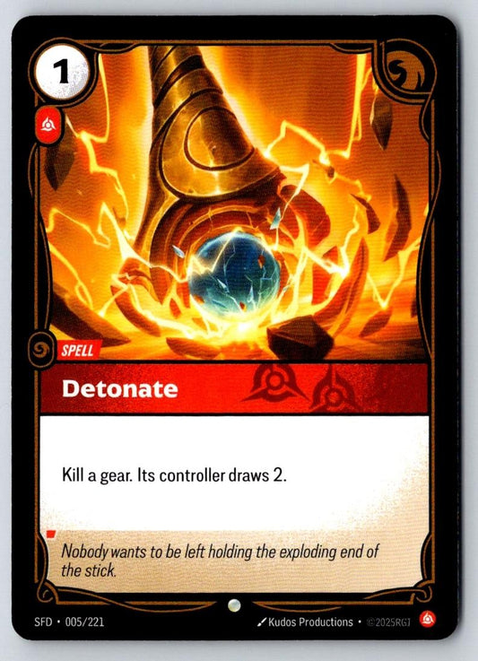 Detonate 005/221 Common Spiritforged Riftbound Near Mint