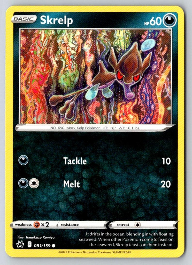 Skrelp 081/159 Common Crown Zenith Pokemon Near Mint