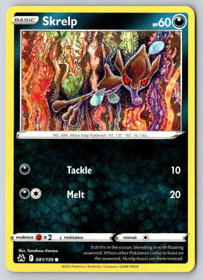 Skrelp 081/159 Common Crown Zenith Pokemon Near Mint