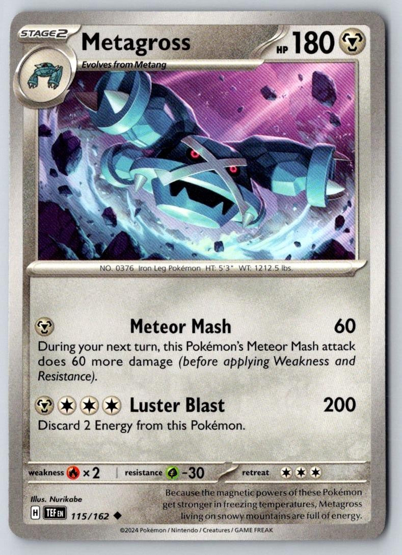 Metagross 115/162 Uncommon Temporal Forces Pokemon Near Mint