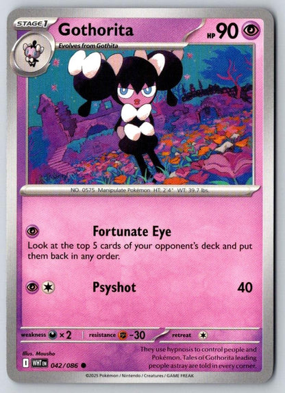 Gothorita 042/086 Common White Flare Pokemon Near Mint