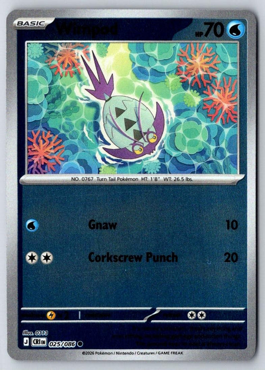 Wimpod 025/086 Common Chaos Rising Pokemon Near Mint