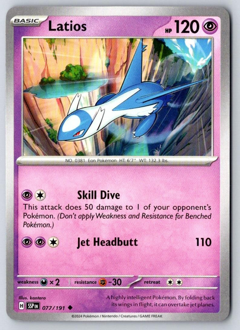 Latios 077/191 Uncommon Surging Sparks Pokemon Near Mint