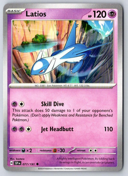 Latios 077/191 Uncommon Surging Sparks Pokemon Near Mint