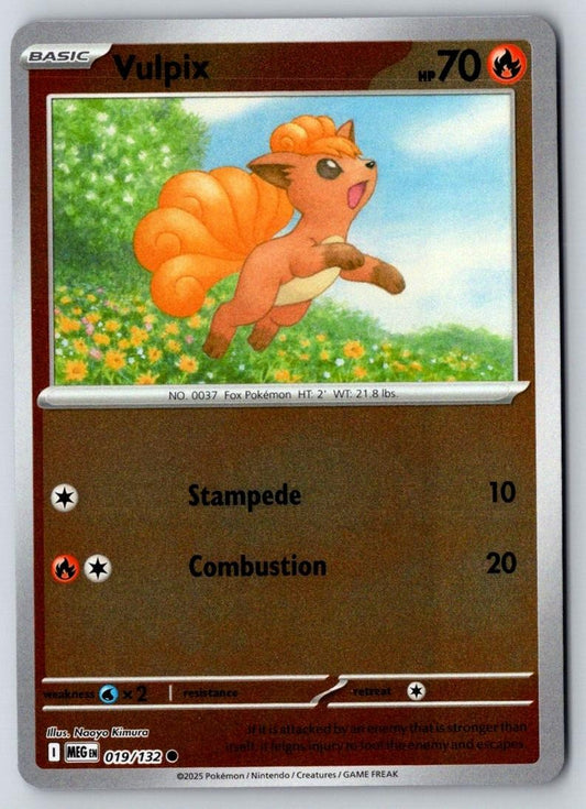 Vulpix 019/132 Common Mega Evolution Pokemon Near Mint