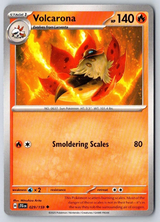 Volcarona 029/159 Uncommon Journey Together Pokemon Near Mint