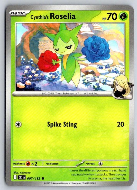 Cynthia's Roselia 007/182 Common Destined Rivals Pokemon Near Mint