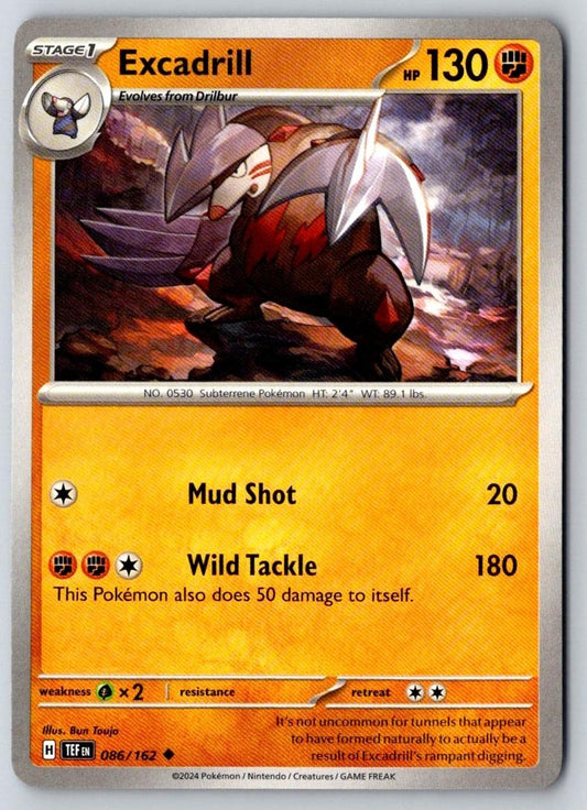 Excadrill 086/162 Uncommon Temporal Forces Pokemon Near Mint