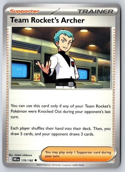 Team Rocket's Archer 170/182 Uncommon Destined Rivals Pokemon Near Mint