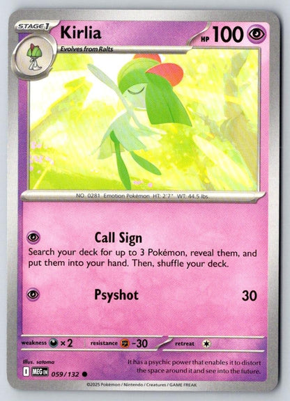 Kirlia 059/132 Common Mega Evolution Pokemon Near Mint