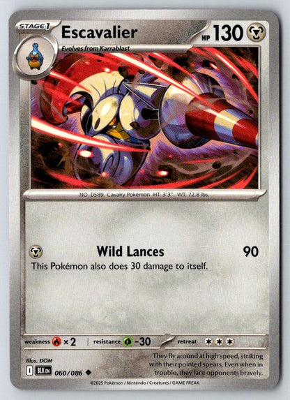 Escavalier 060/086 Uncommon Black Bolt Pokemon Near Mint