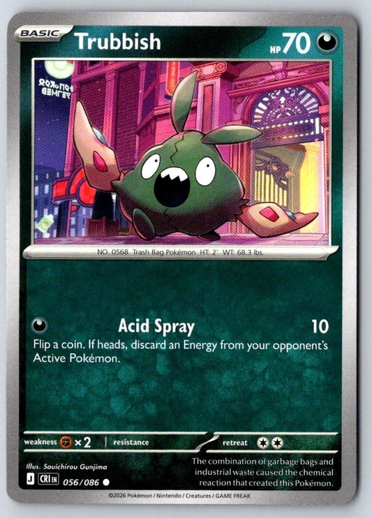 Trubbish 056/086 Common Chaos Rising Pokemon Near Mint