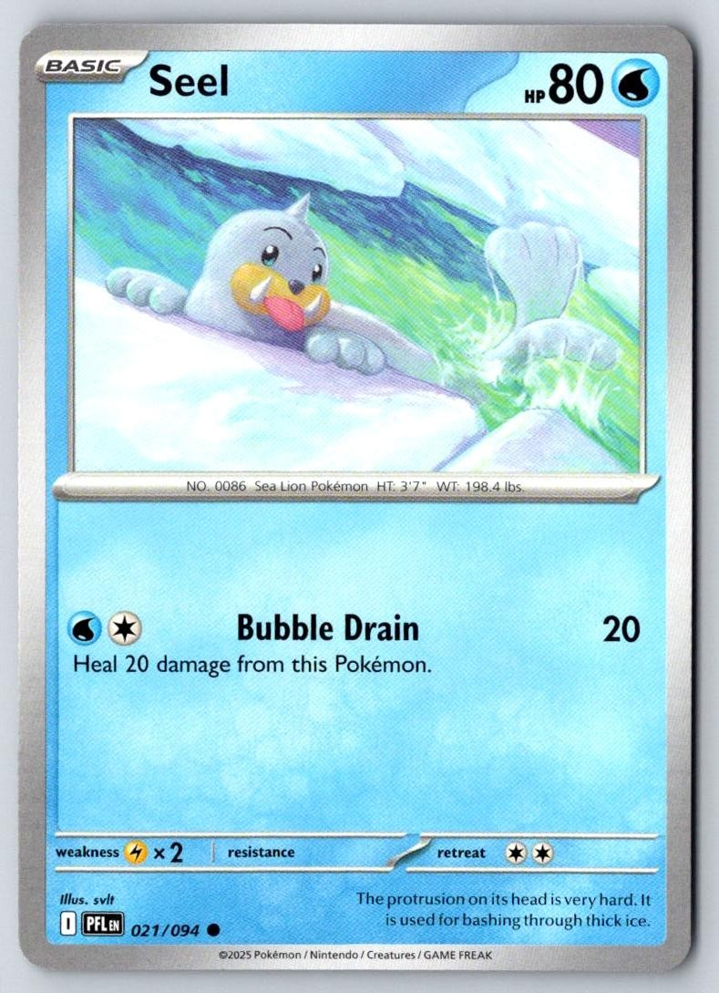 Seel 021/094 Common Phantasmal Flames Pokemon Near Mint