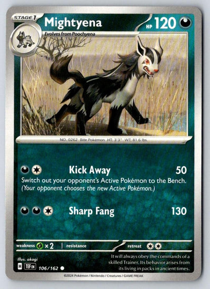 Mightyena 106/162 Common Temporal Forces Pokemon Near Mint