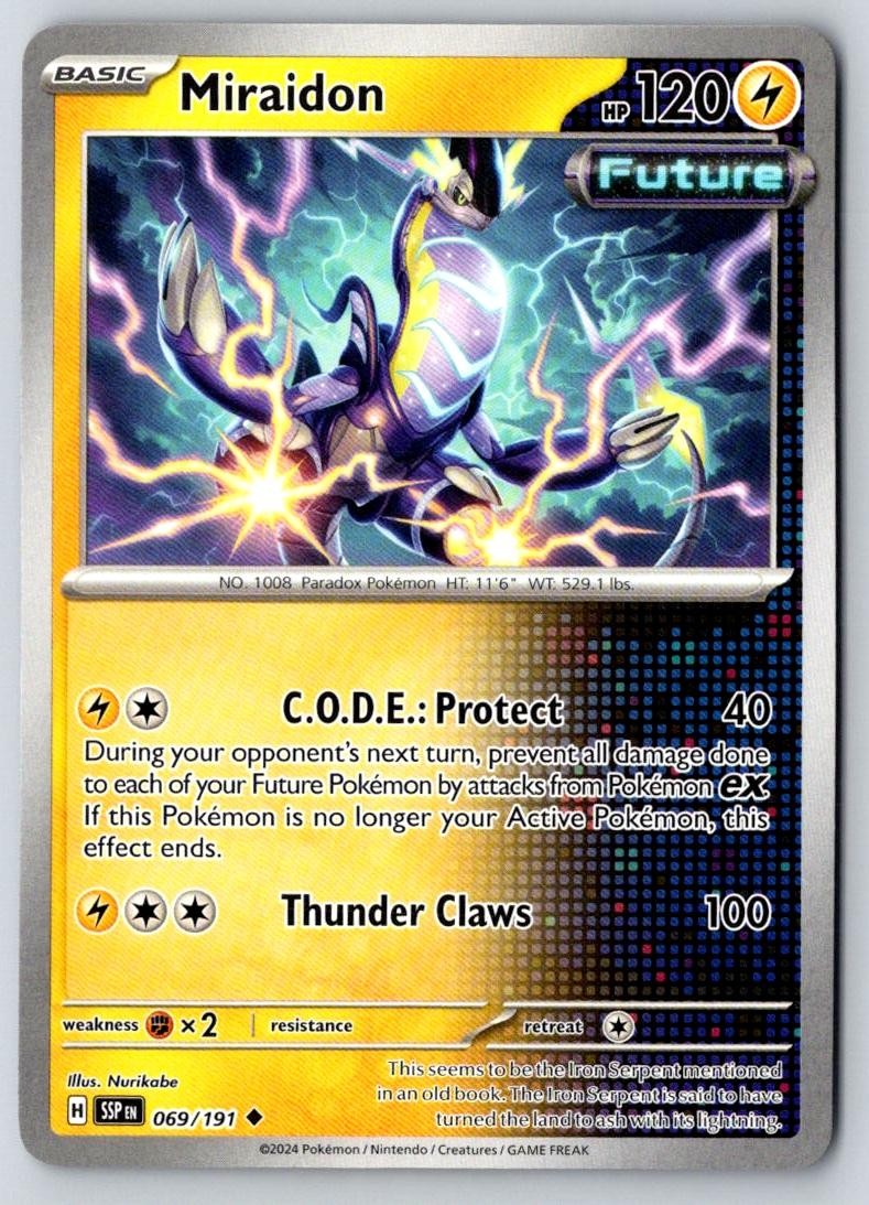 Miraidon 069/191 Uncommon Surging Sparks Pokemon Near Mint