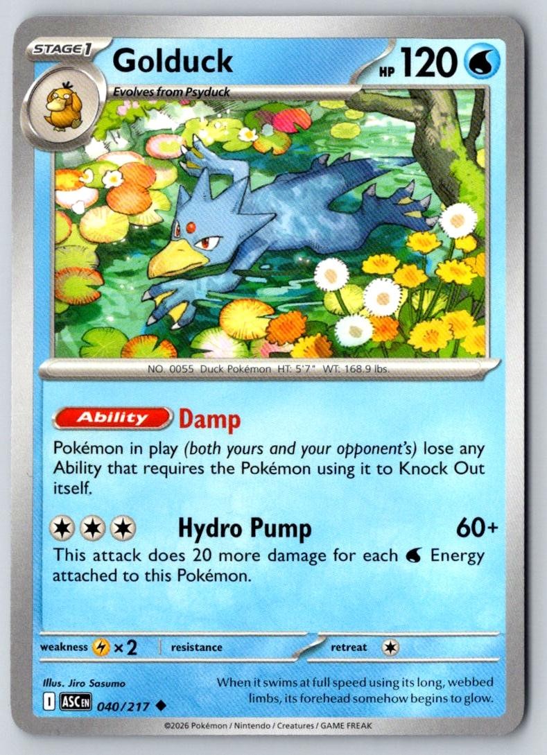 Golduck 040/217 Uncommon Ascended Heroes Pokemon Near Mint