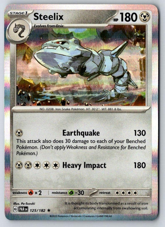 Steelix 125/182 Rare Paradox Rift Pokemon Holo Near Mint