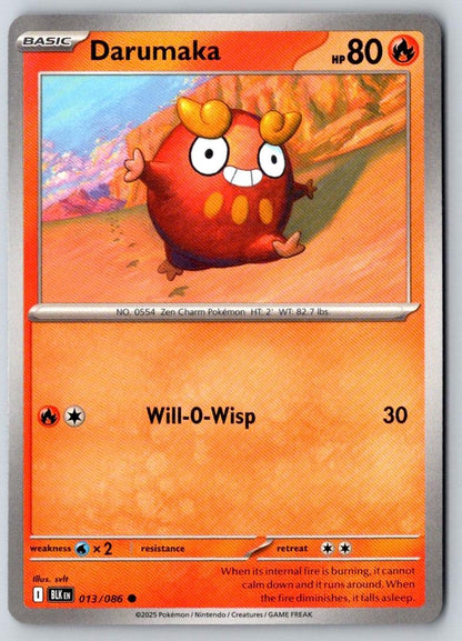 Darumaka 013/086 Common Black Bolt Pokemon Near Mint