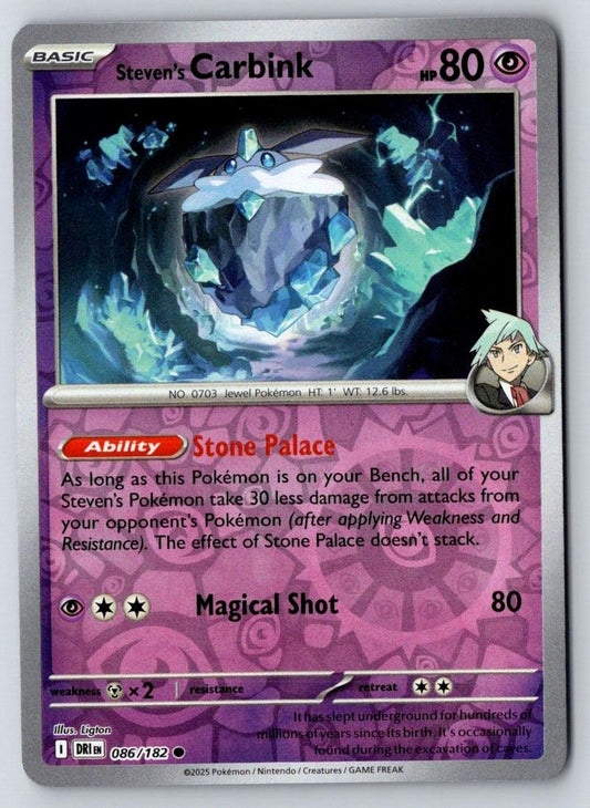 Steven's Carbink 086/182 Common Destined Rivals Pokemon Near Mint