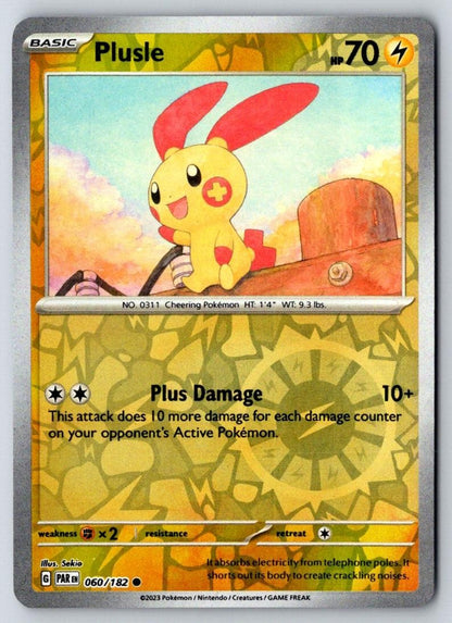 Plusle 060/182 Common Paradox Rift Pokemon Near Mint