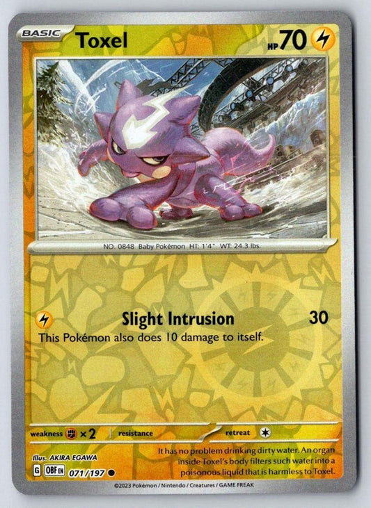 Toxel 071/197 Common Obsidian Flames Pokemon Near Mint