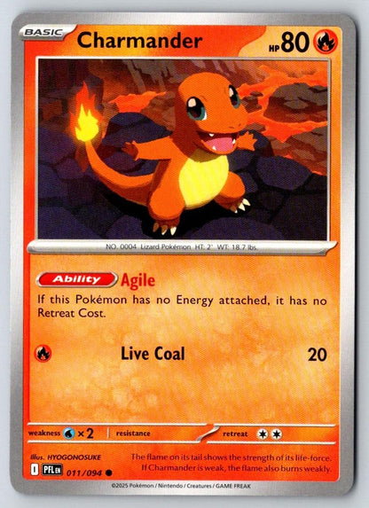 Charmander 011/094 Common Phantasmal Flames Pokemon Near Mint