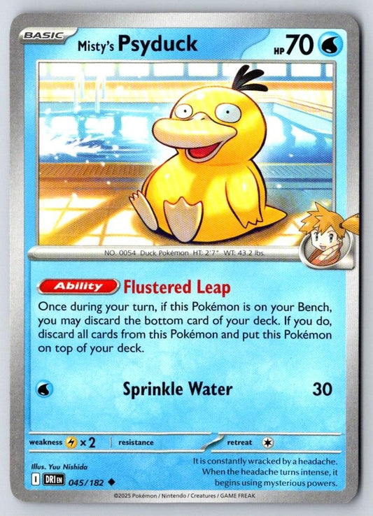Misty's Psyduck 045/182 Uncommon Destined Rivals Pokemon Near Mint