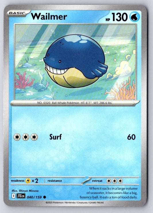 Wailmer 040/159 Common Journey Together Pokemon Near Mint
