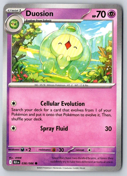 Duosion 038/086 Common Black Bolt Pokemon Near Mint