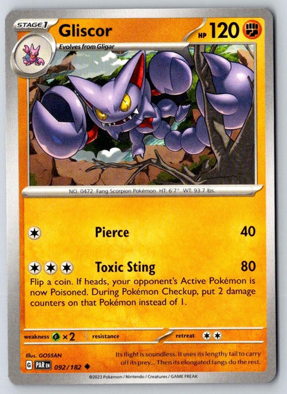 Gliscor 092/182 Uncommon Paradox Rift Pokemon Near Mint