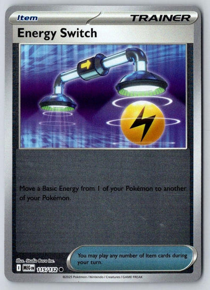 Energy Switch 115/132 Common Mega Evolution Pokemon Reverse Holo Near Mint