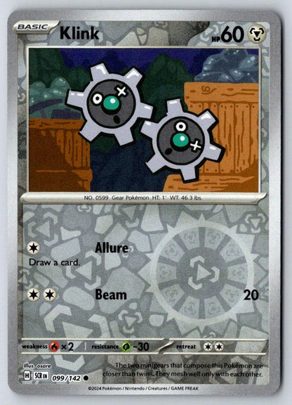 Klink 99/142 Common Stellar Crown Pokemon Near Mint