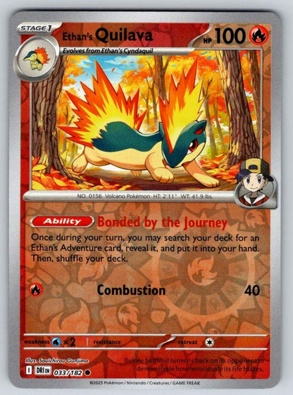 Ethan's Quilava 033/182 Common Destined Rivals Pokemon Near Mint