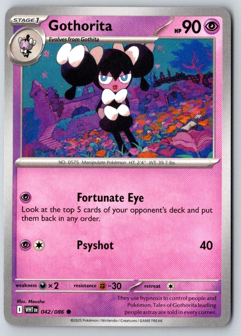 Gothorita 042/086 Common White Flare Pokemon Near Mint