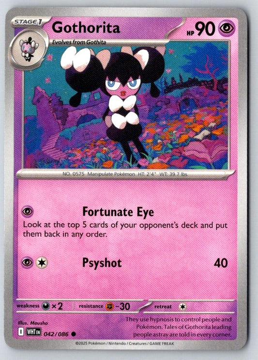 Gothorita 042/086 Common White Flare Pokemon Near Mint