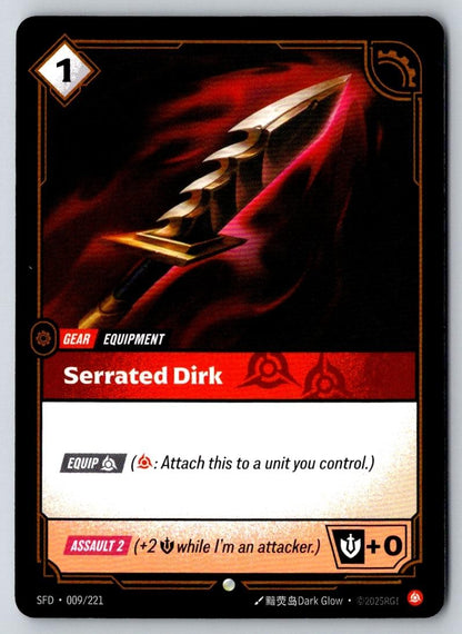 Serrated Dirk 009/221 Common Spiritforged Riftbound Near Mint