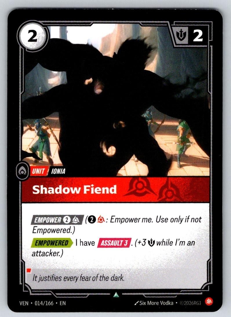 Shadow Fiend 014/166 Uncommon Vendetta Riftbound Near Mint