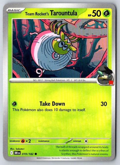 Team Rocket's Tarountula 019/182 Common Destined Rivals Pokemon Near Mint