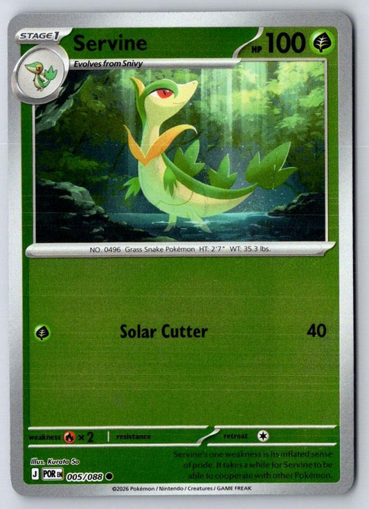 Servine 005/088 Common Perfect Order Pokemon Near Mint