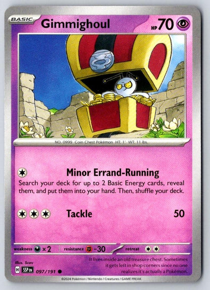 Gimmighoul 097/191 Common Surging Sparks Pokemon Near Mint