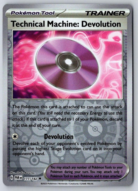 Technical Machine: Devolution 177/182 Uncommon Paradox Rift Pokemon Near Mint