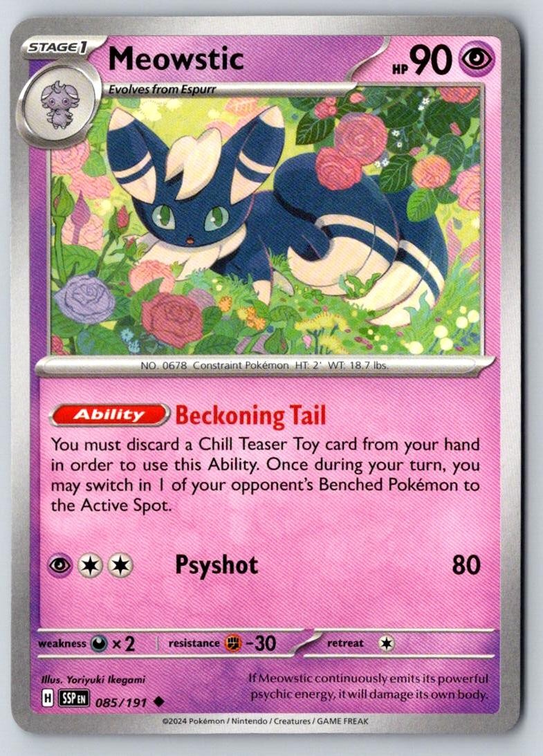 Meowstic 085/191 Uncommon Surging Sparks Pokemon Near Mint